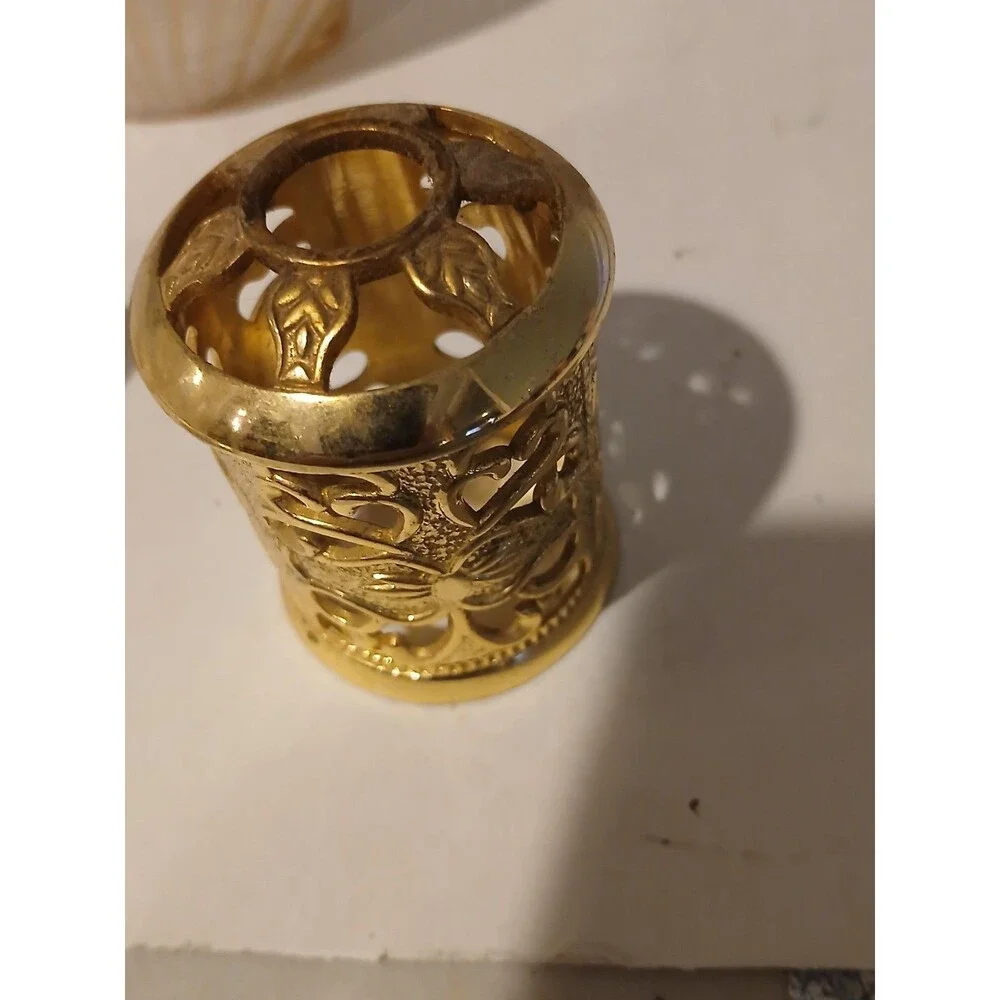 Vtg seashell Shaped art glass fragrance catalytic lamp Marta Harff Perfumum